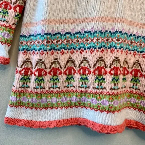 BABY GAP Nutcracker Sweater Dress Girls 5 5T Fair Isle Holiday Soft Angora Blend - Picture 4 of 7